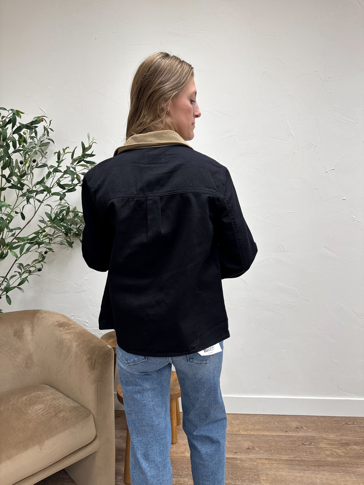 Work Jacket with Corduroy Collar