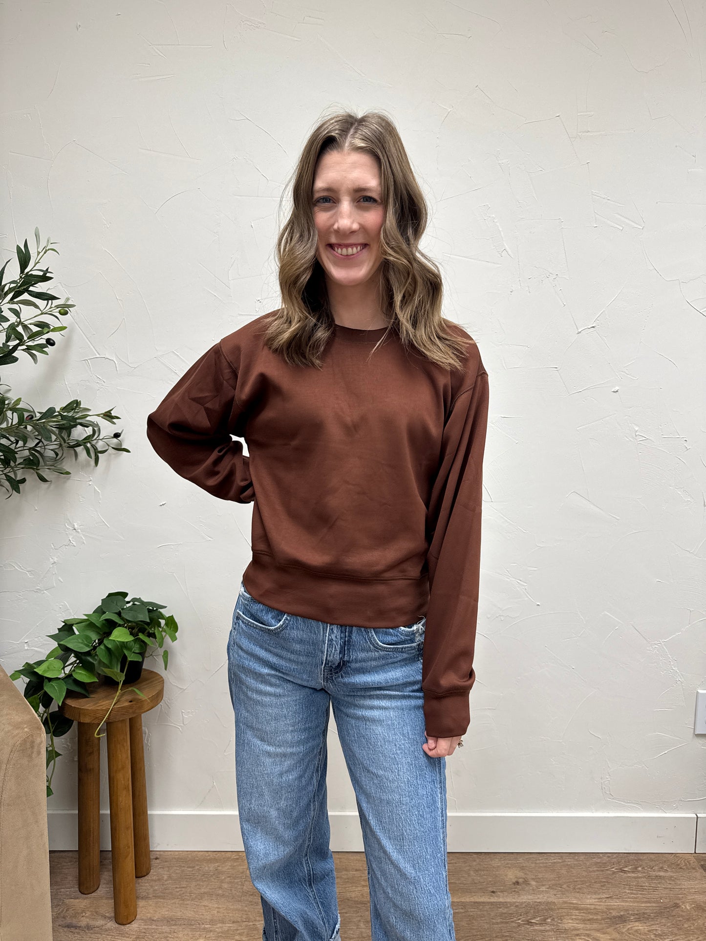 Double Knit Classic Crew Neck Sweatshirt