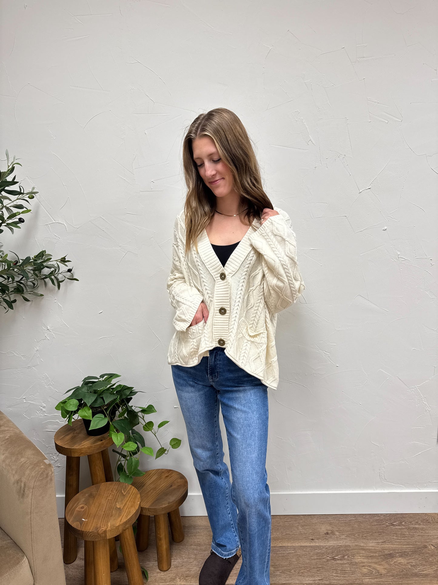 Anais Cable Knit Cardigan