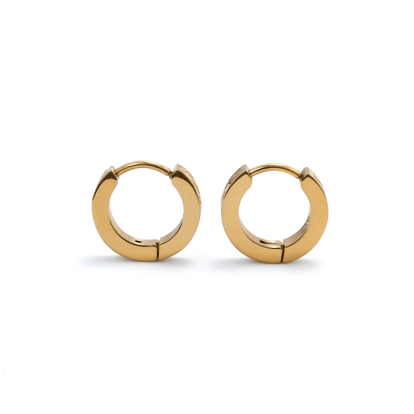 Chess Waterproof Gold Huggie Earrings