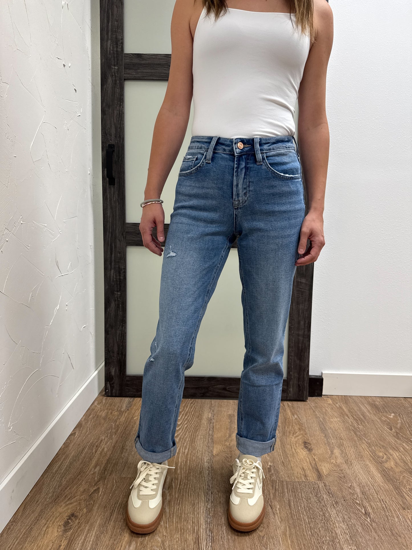 High Rise Boyfriend Vervet Denim