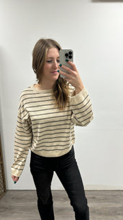 Striped Pattern Soft Knitted Top