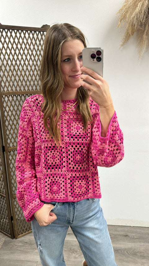 Crochet Long Sleeve Sweater