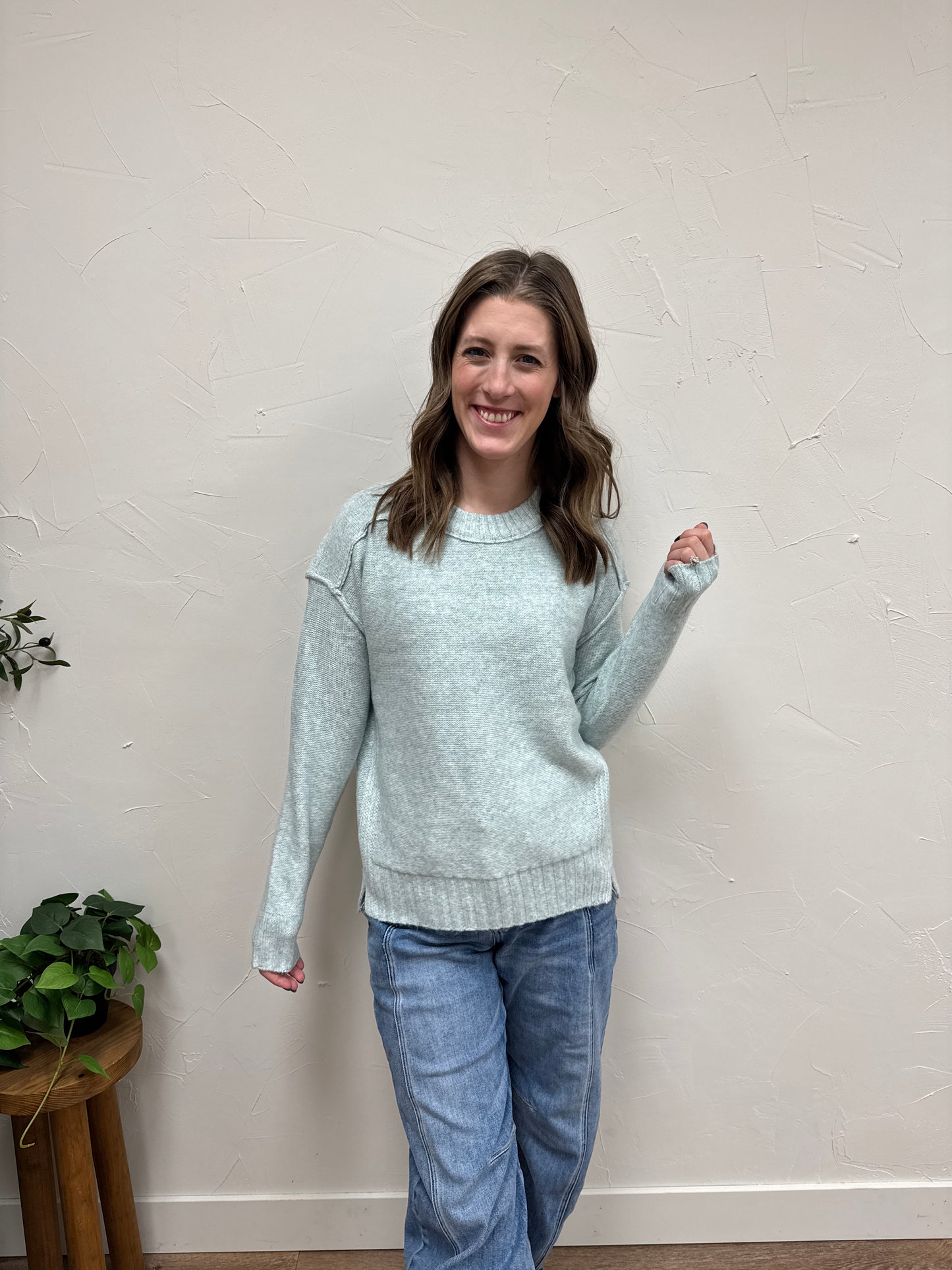 Seam & Rib Detailed Sweater