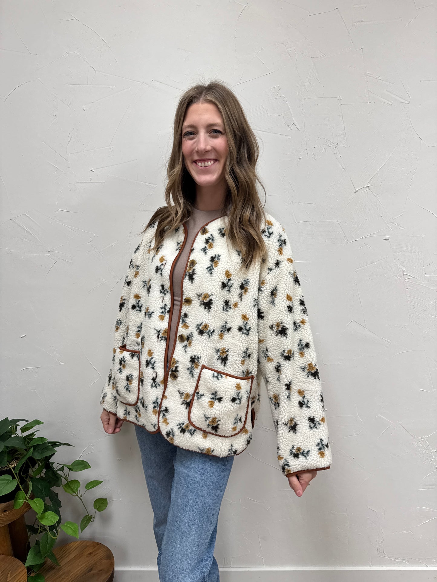 Floral Fluffy Jacket