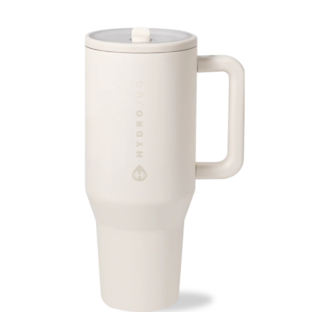 Cream HydroJug 32 oz Traveler Tumbler