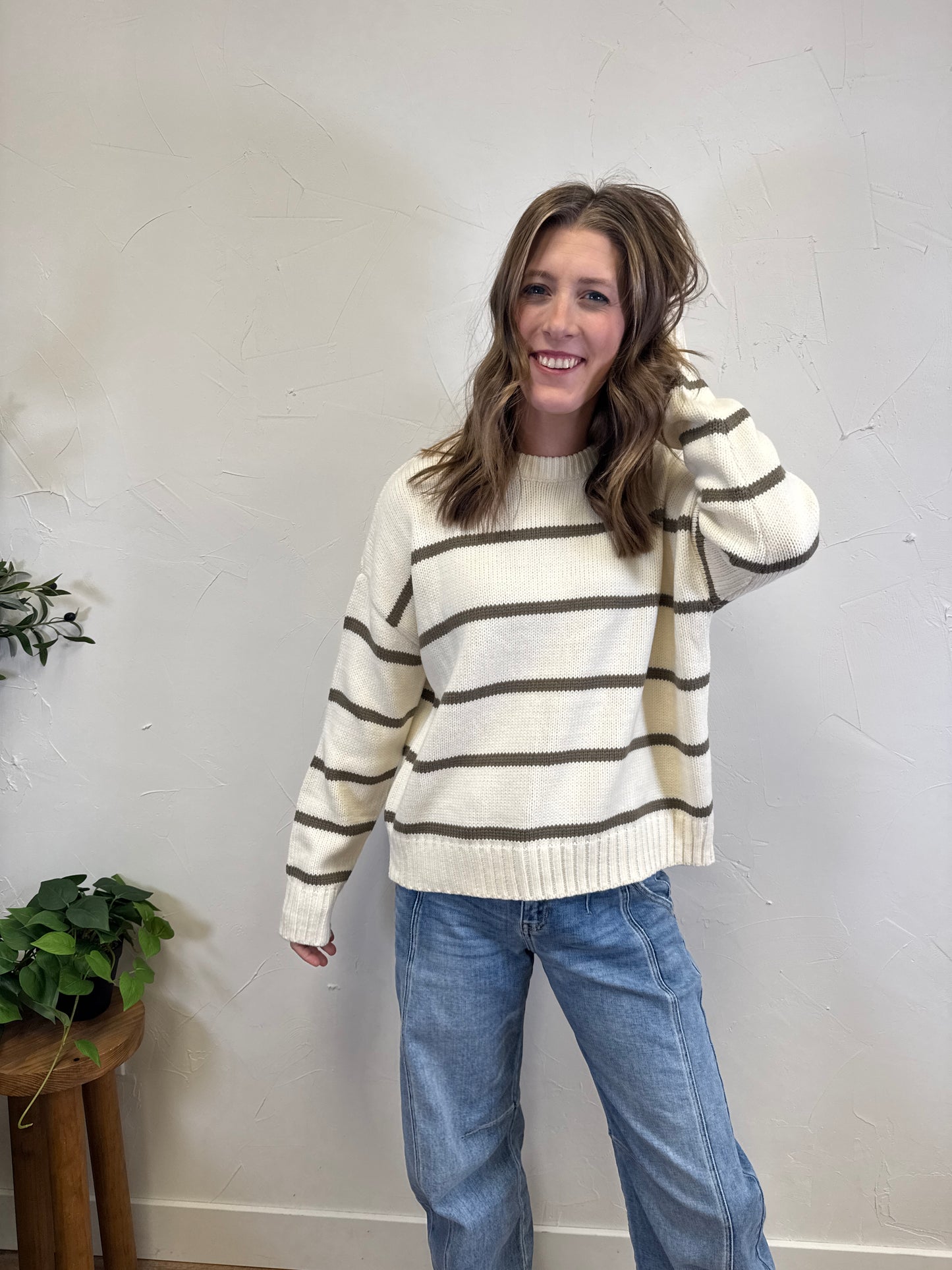 Stripe Round Neck Sweater