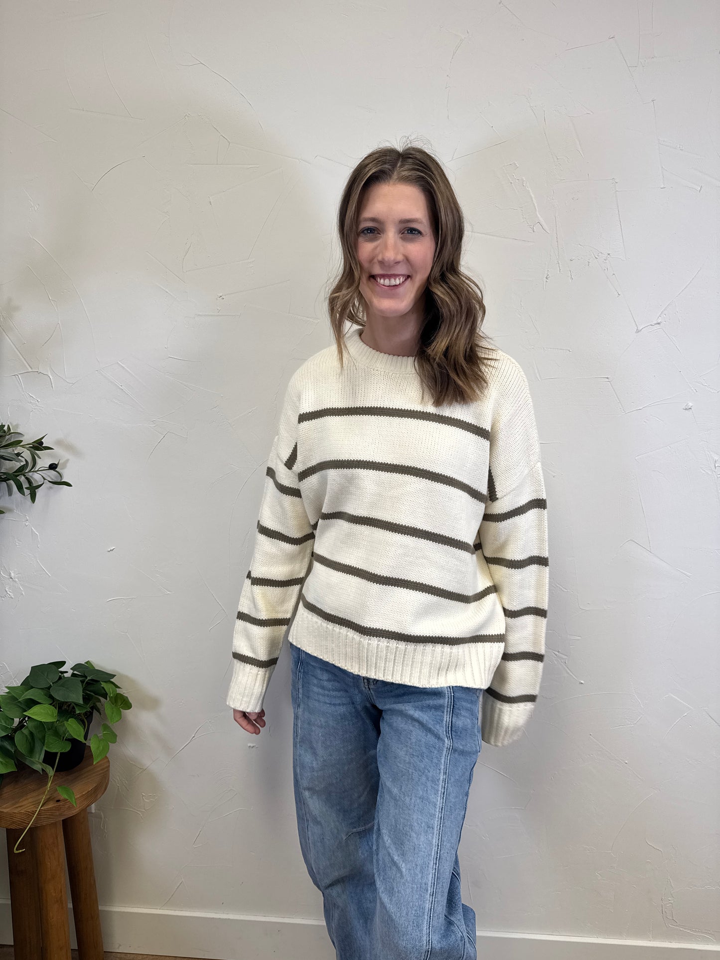 Stripe Round Neck Sweater