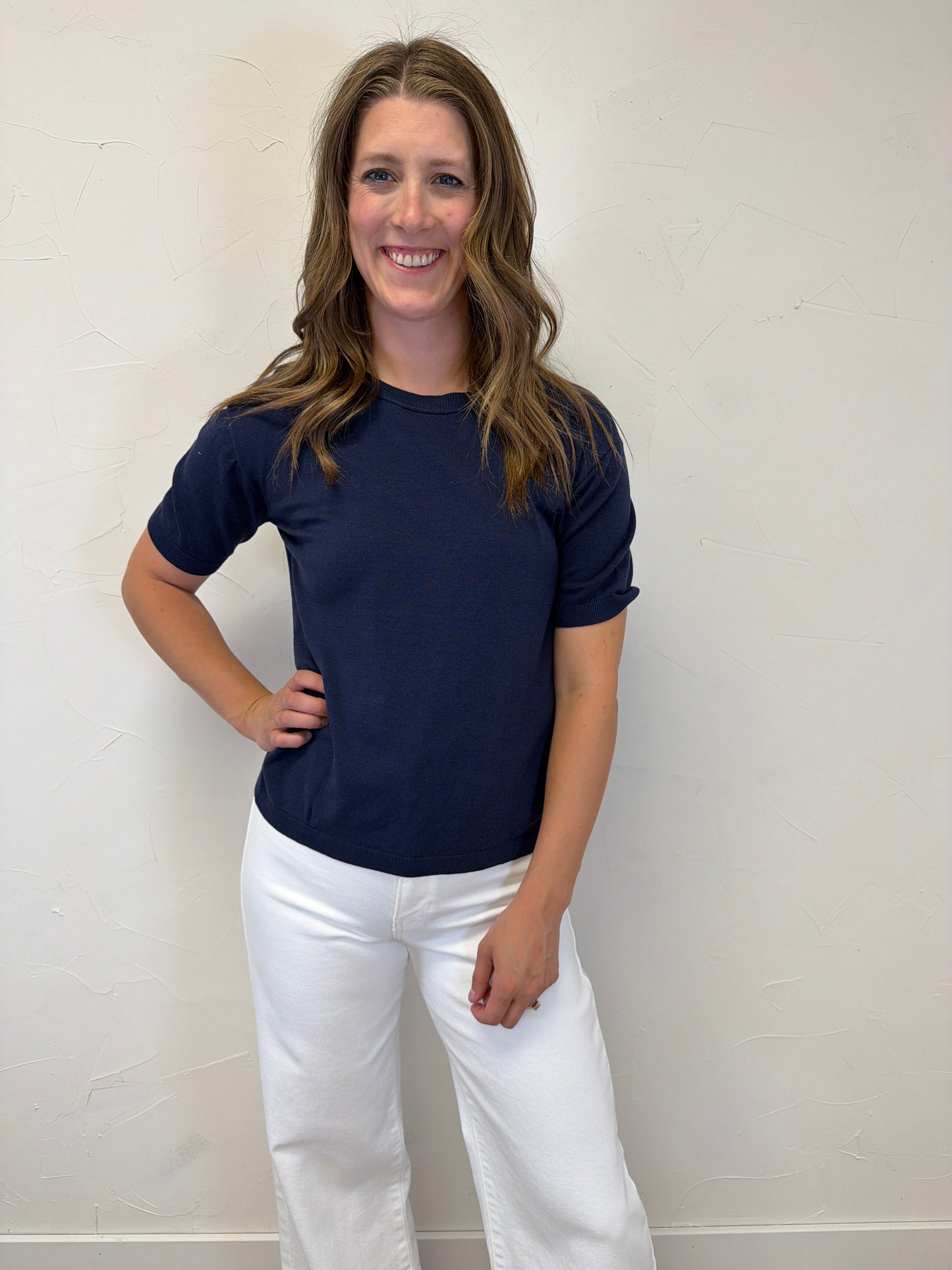 Crew neck Half Sleeve Basic Sweater