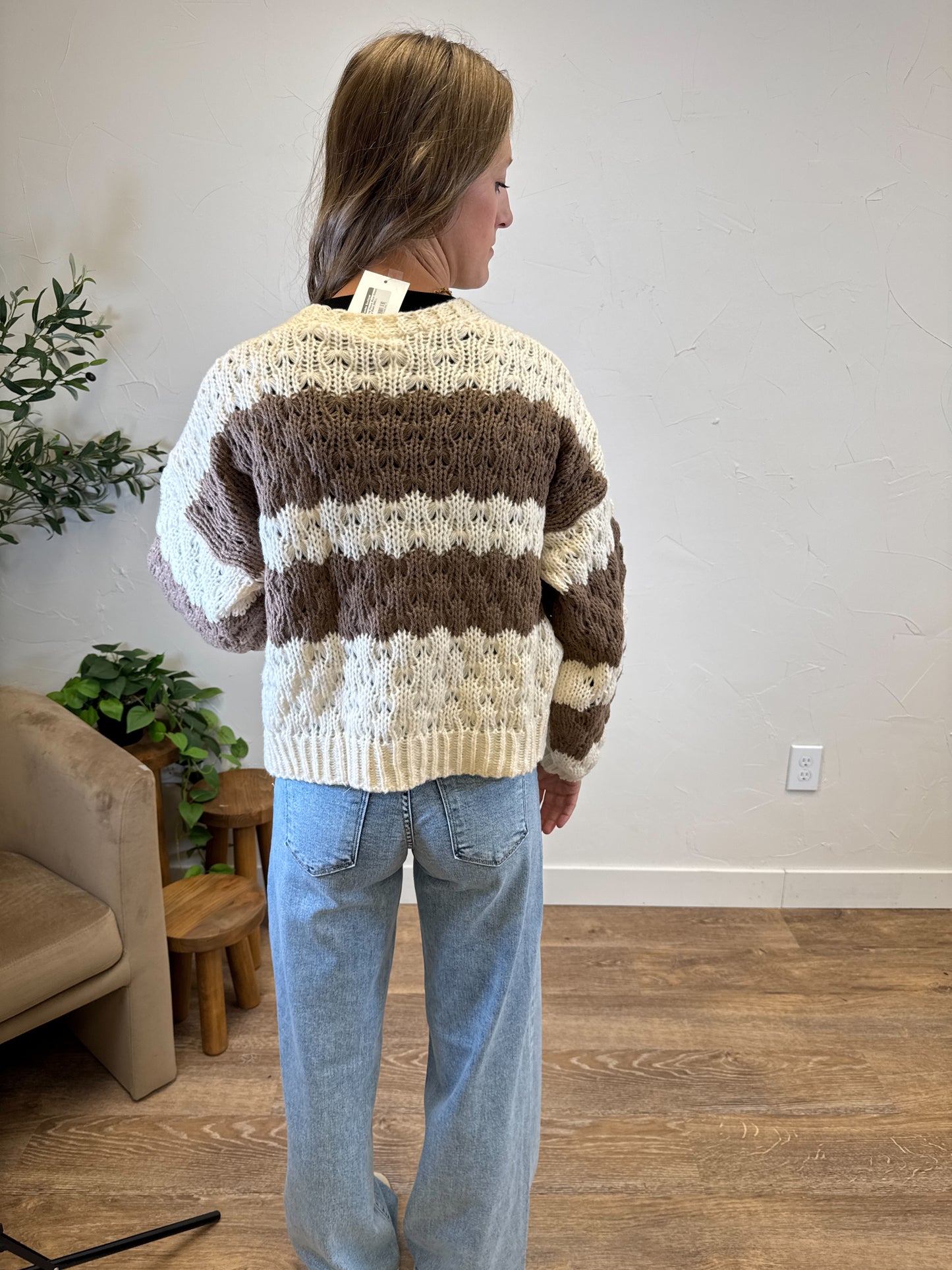 Textured Striped Sweater