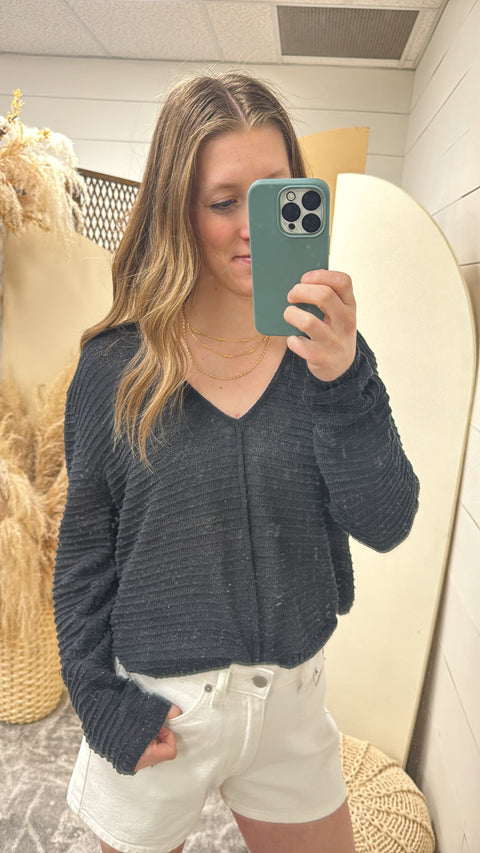 Ribbed Light Weight Sweater