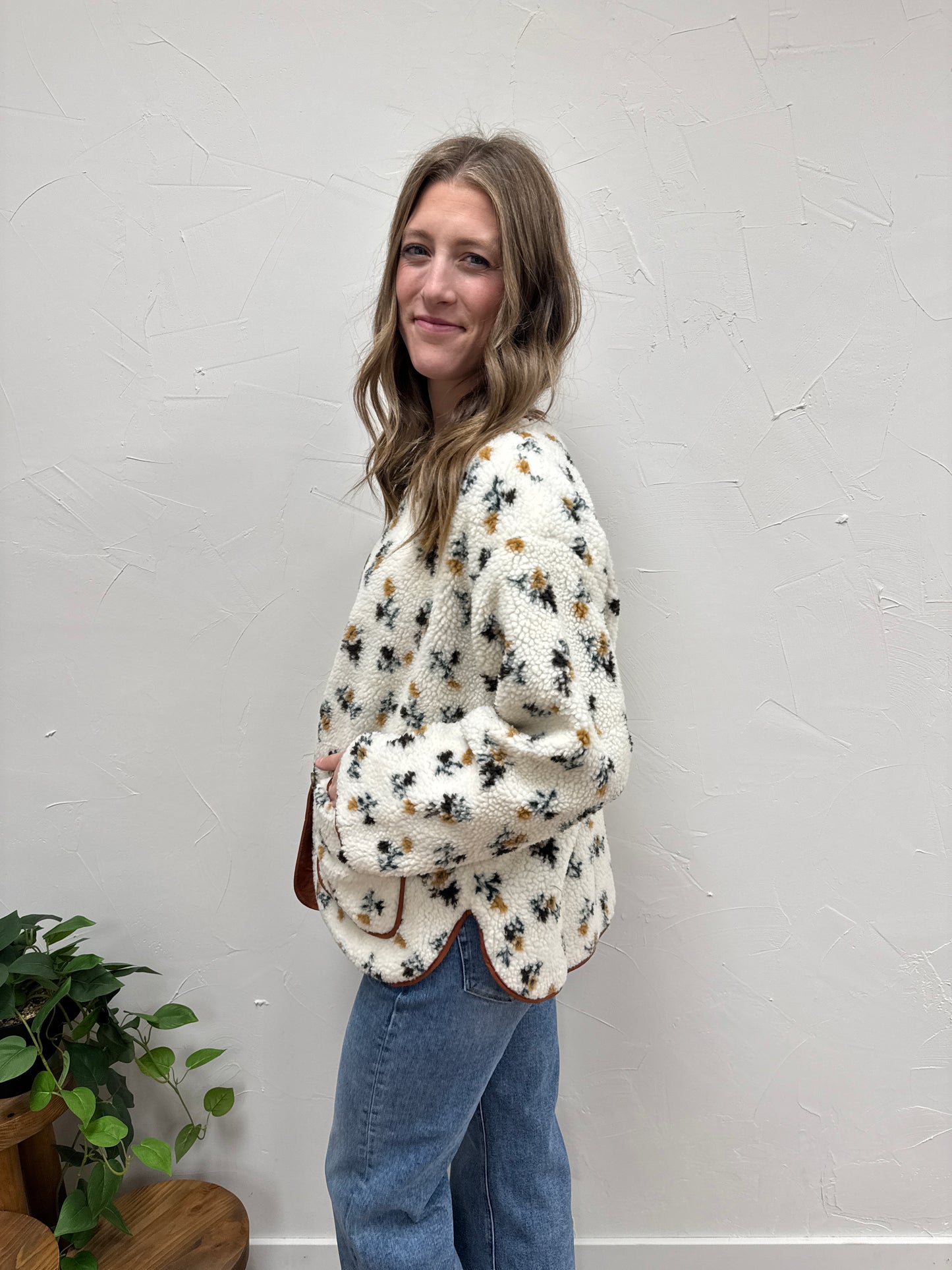 Floral Fluffy Jacket