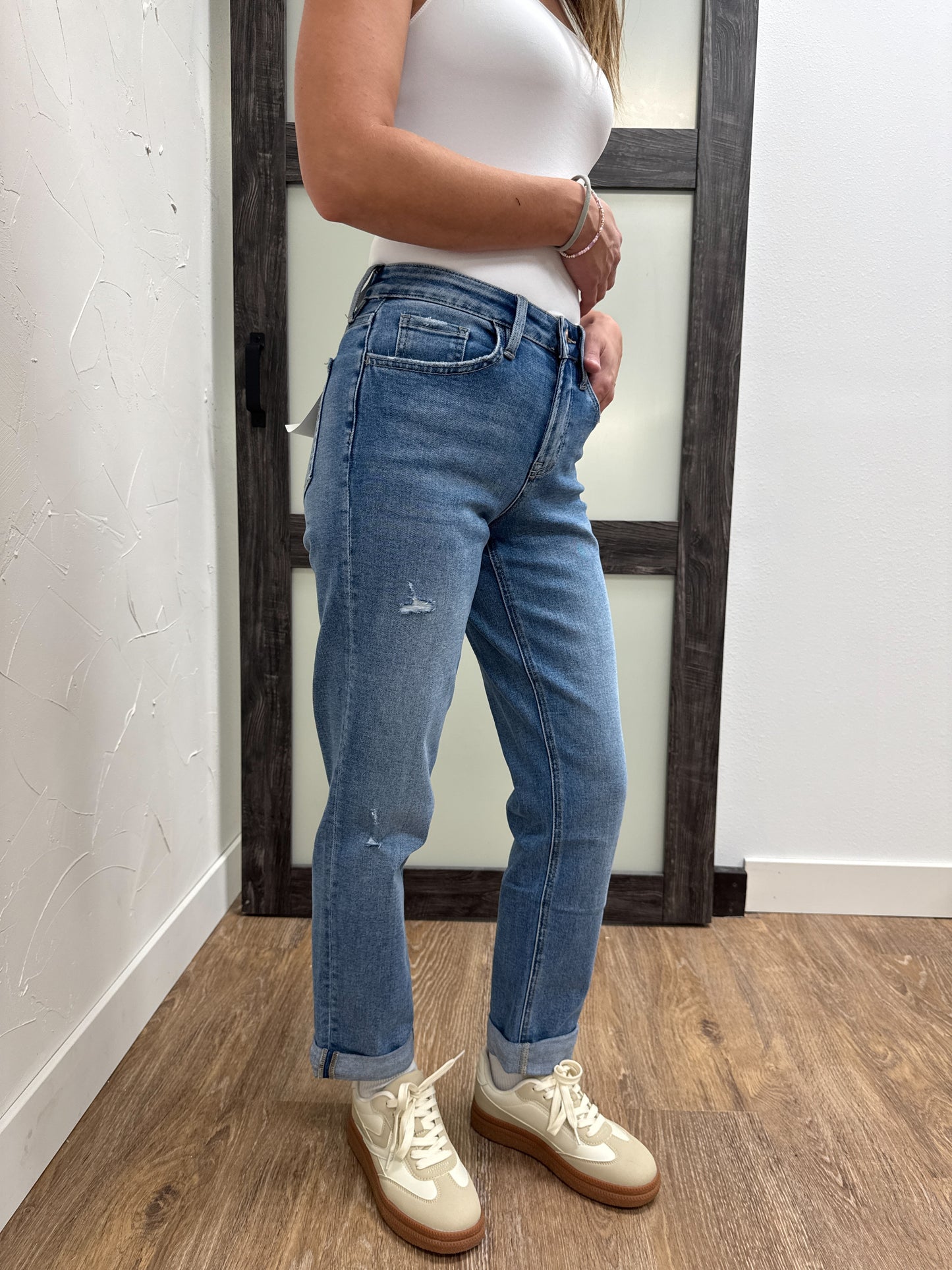 High Rise Boyfriend Vervet Denim