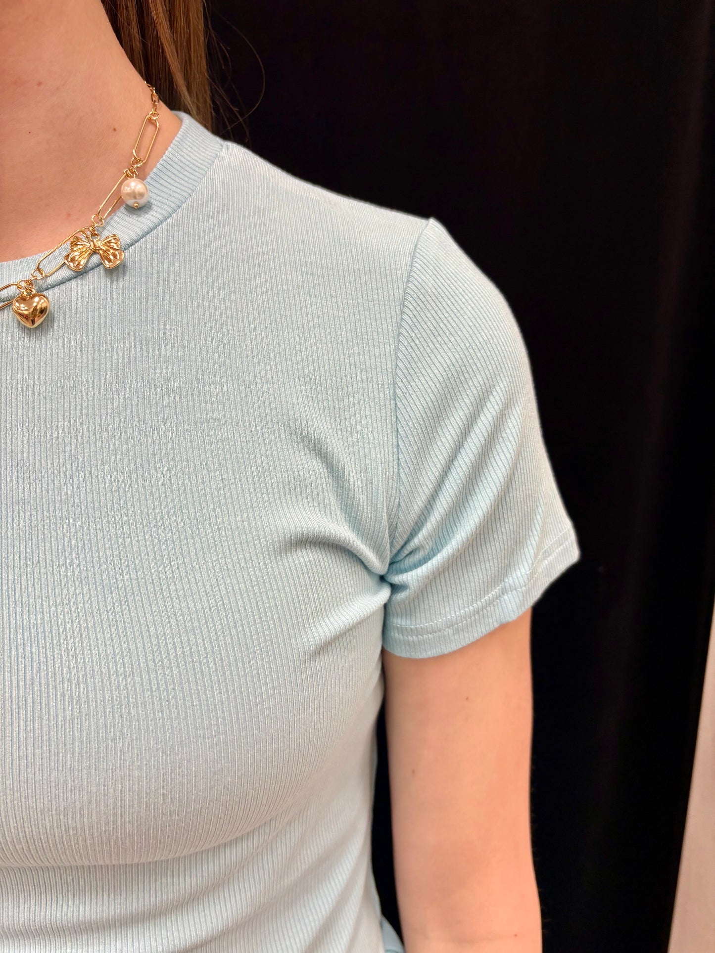 Short Sleeve Ribbed Tee