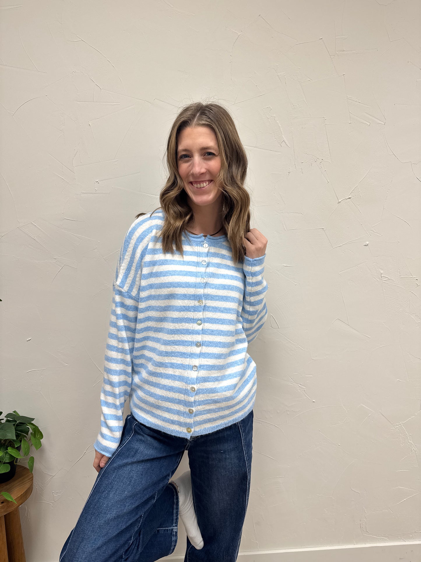 Striped Sweater Cardigan