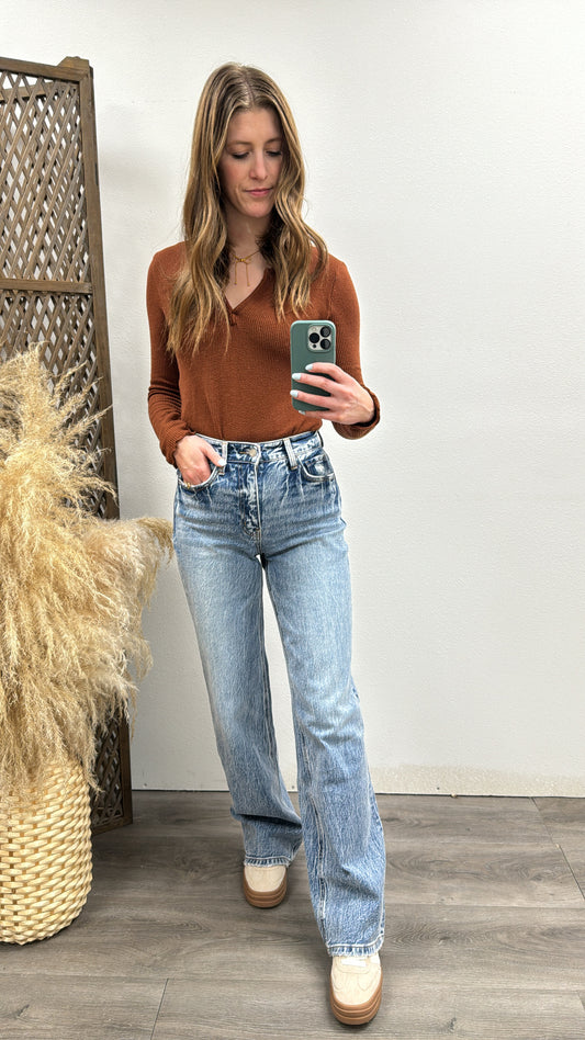 90's Wide Leg Vervet Denim