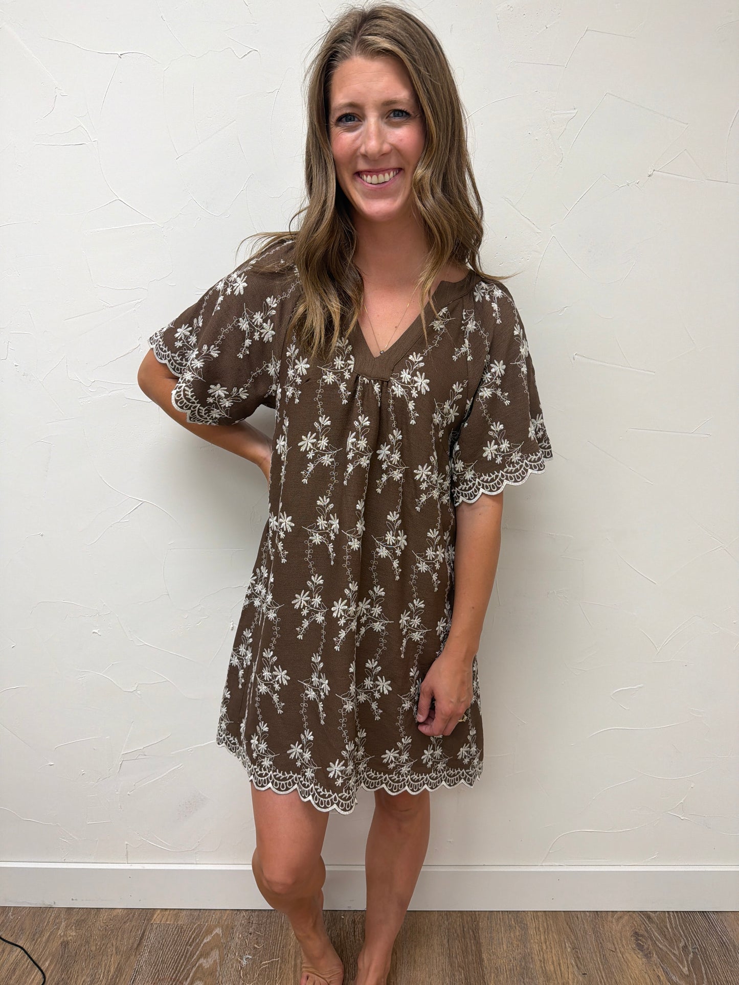 Short Sleeve Shift Dress