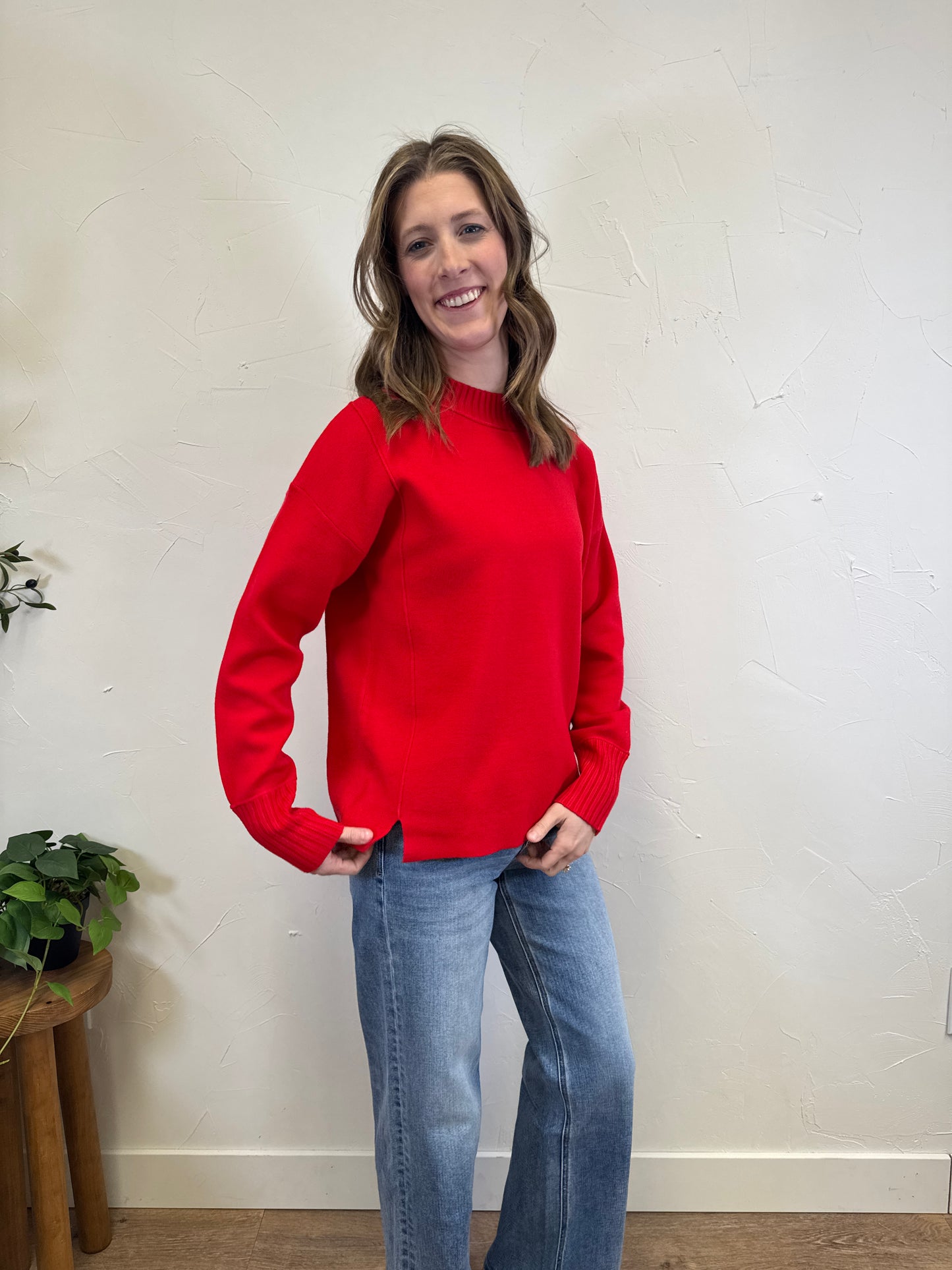 Mock Neck Pullover Sweater