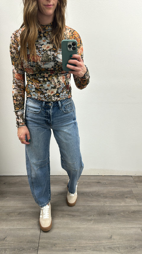 High Rise Barrel Jeans