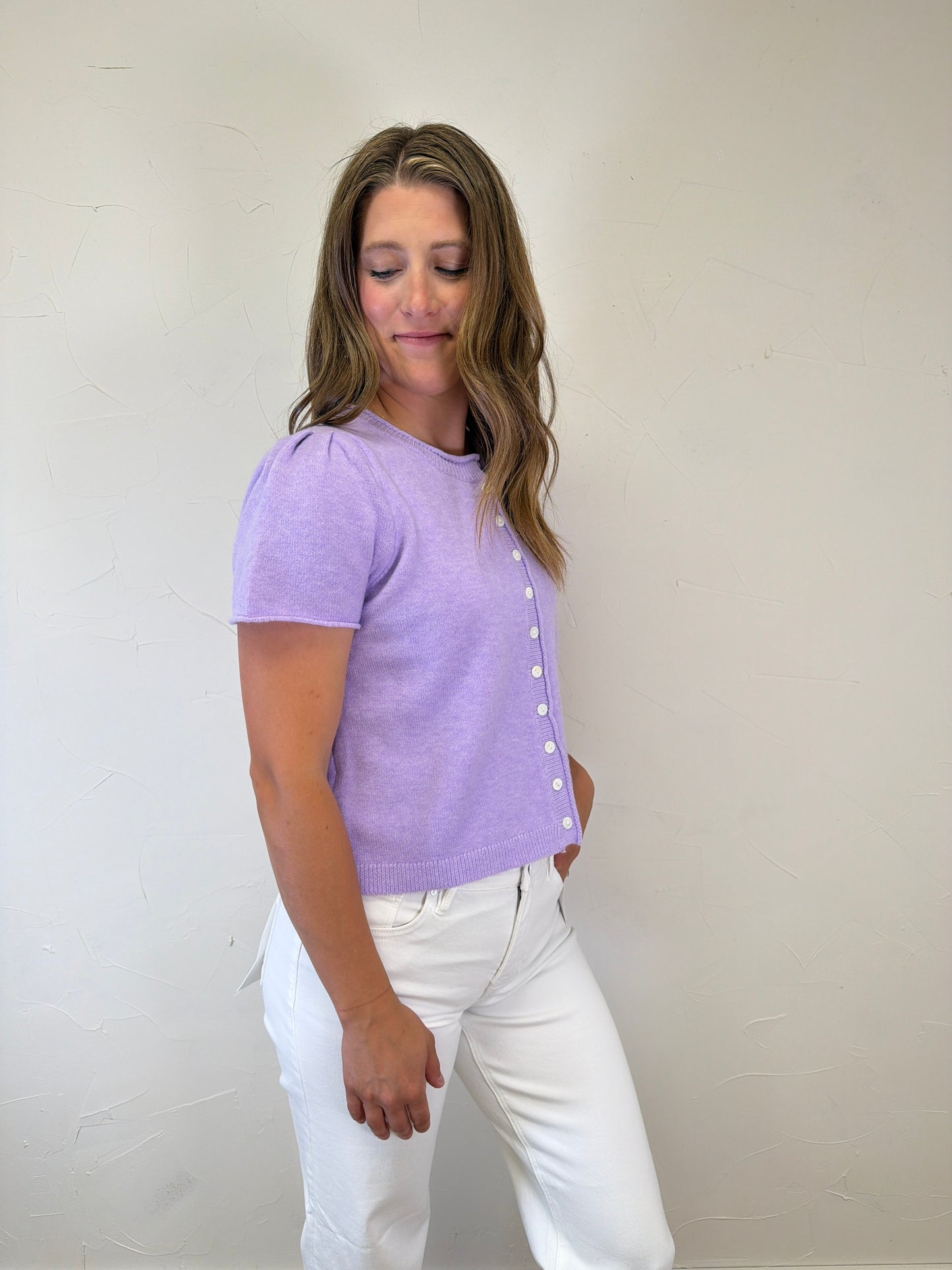 Short Sleeve Sweater Cardigan