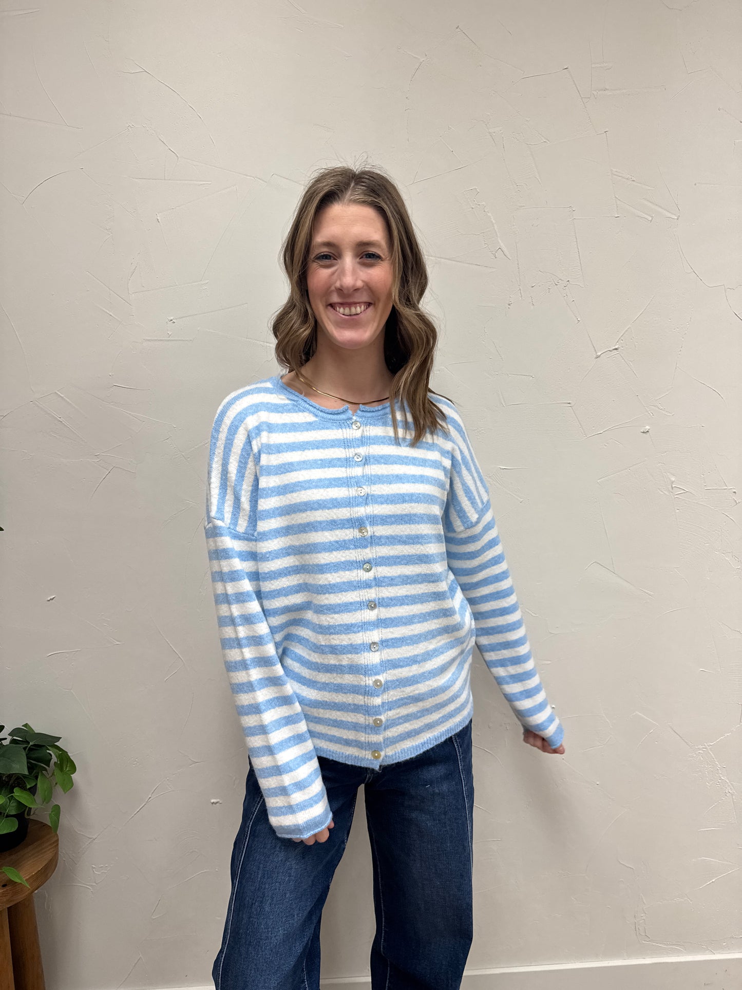 Striped Sweater Cardigan