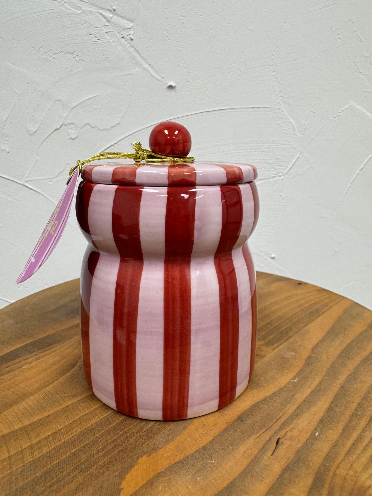 Red/Pink Cabana Paddywax Candle Pink Peppermint