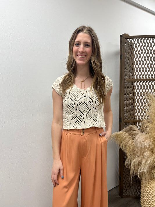 Kendra Crochet Top