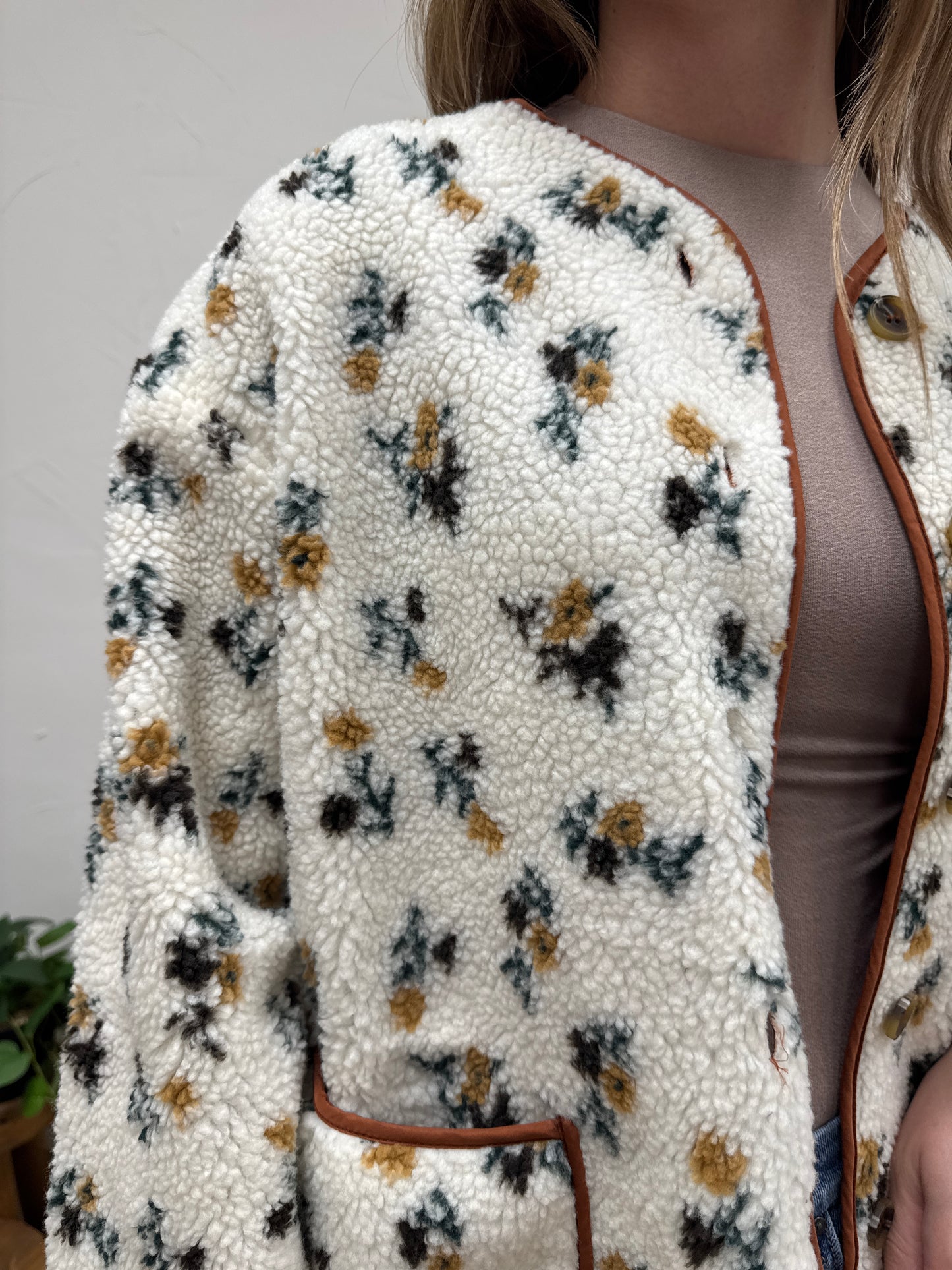 Floral Fluffy Jacket