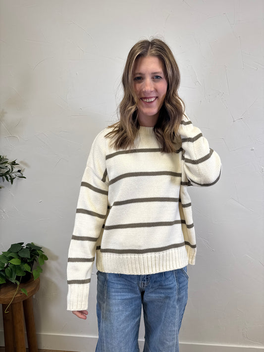 Stripe Round Neck Sweater