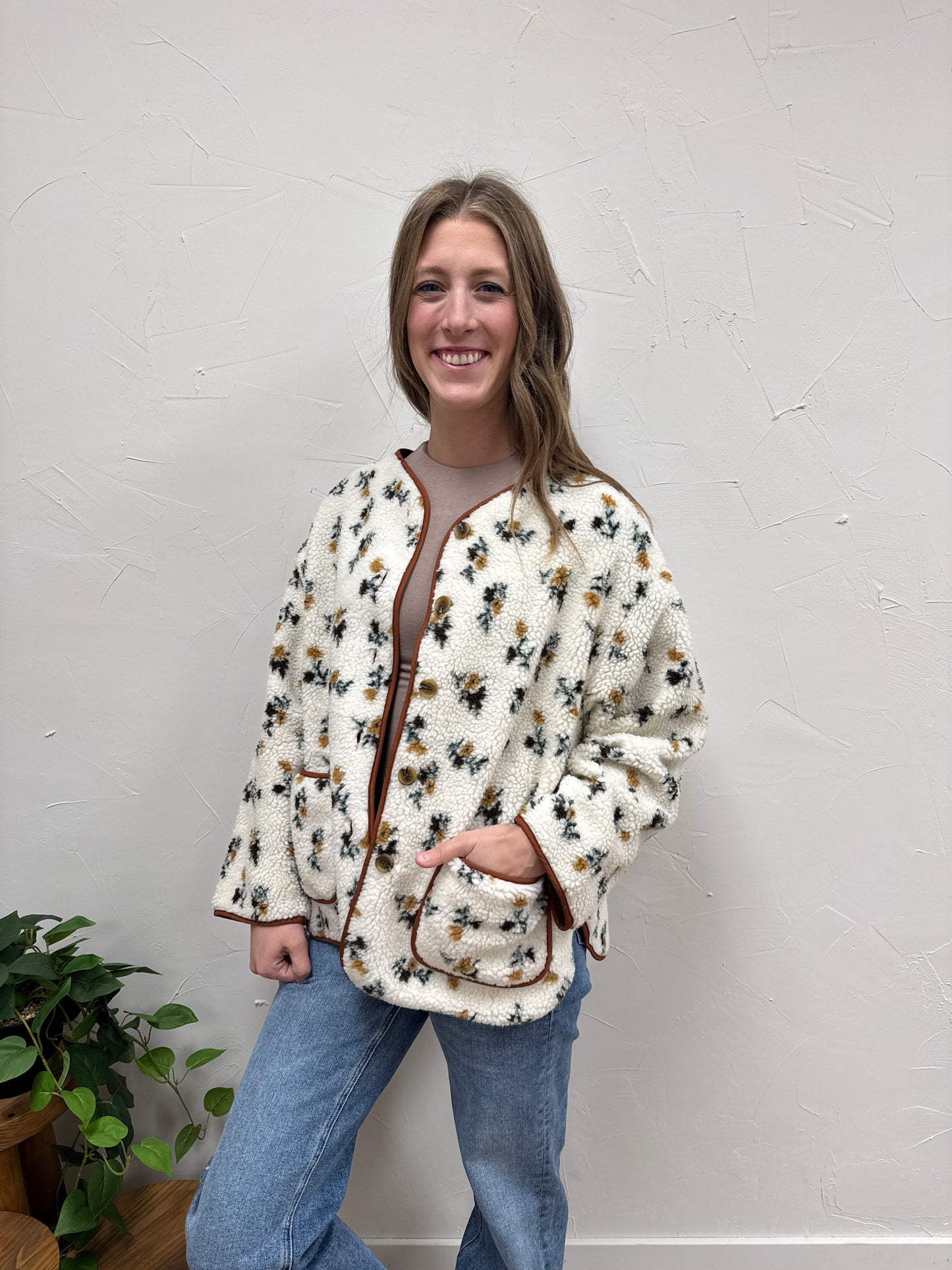 Floral Fluffy Jacket