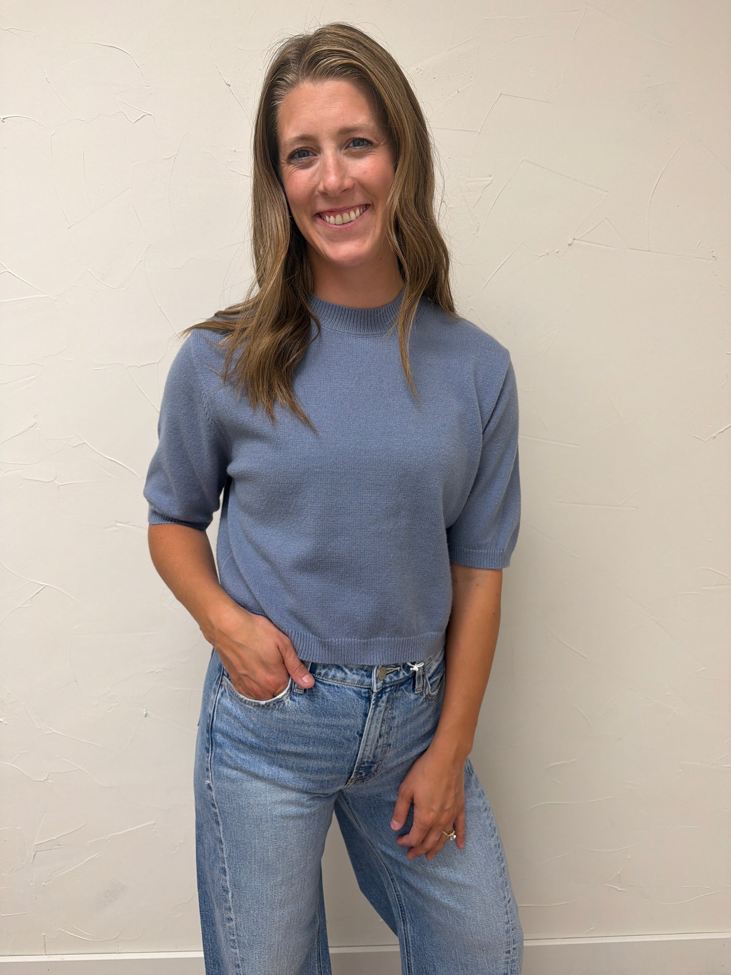Short Sleeve Sweater Top