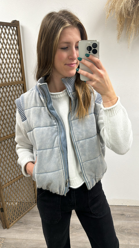 Winter mineral quilted Vest