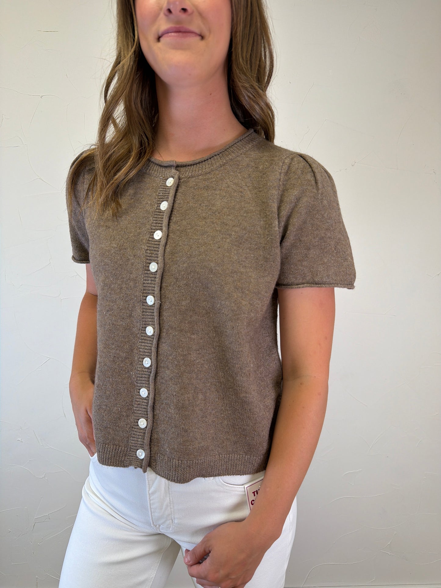 Short Sleeve Sweater Cardigan