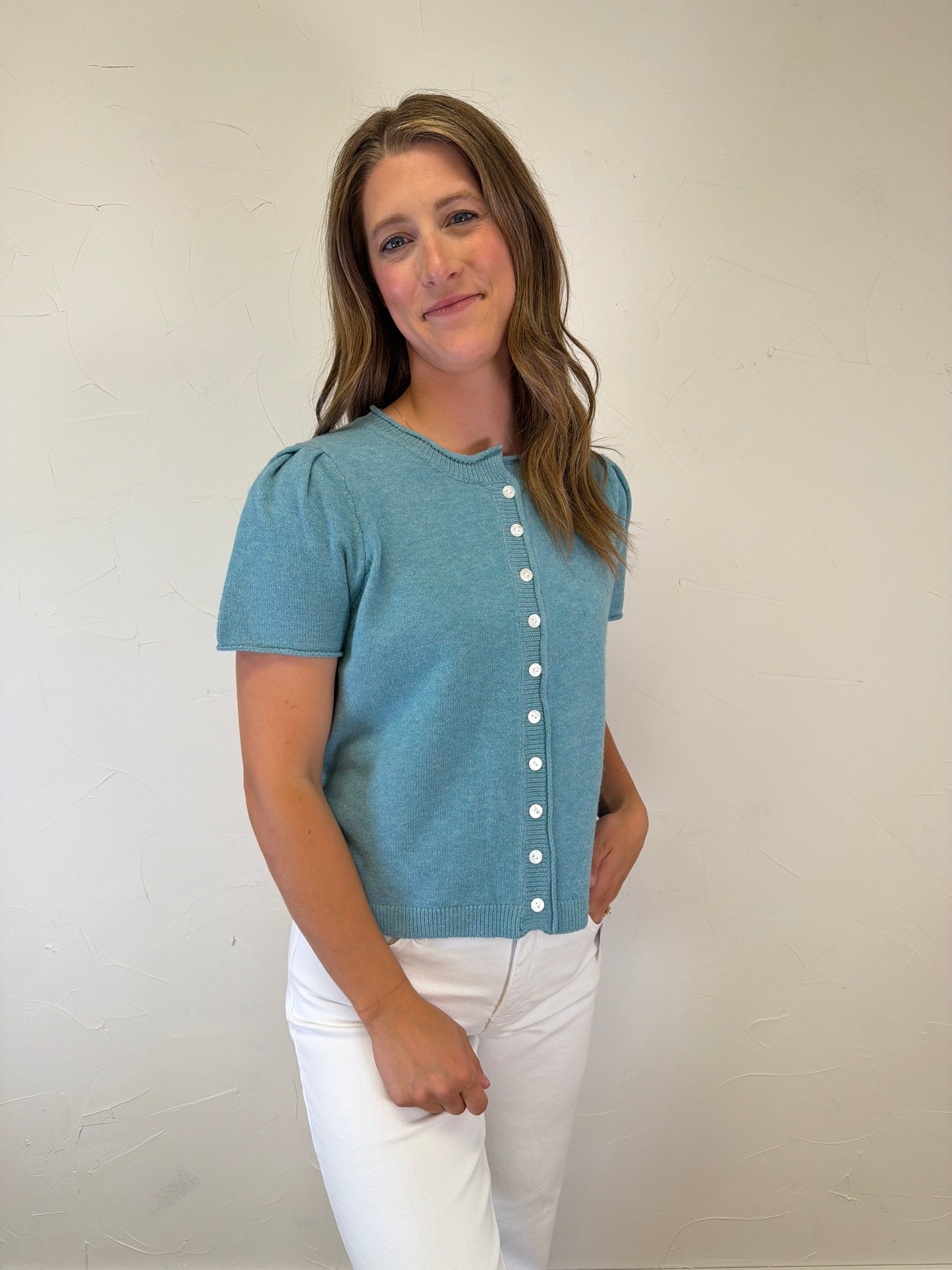 Short Sleeve Sweater Cardigan