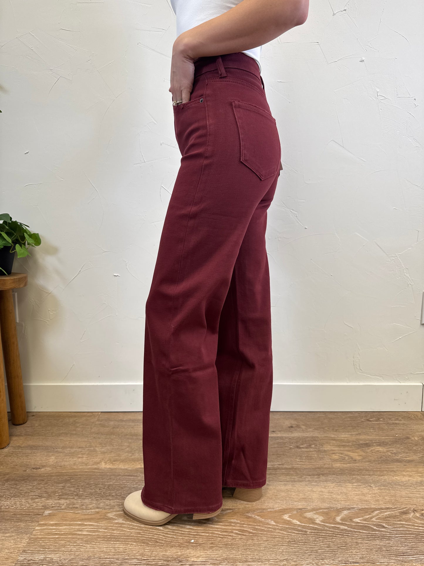 High Rise Wide Leg Mica Denim