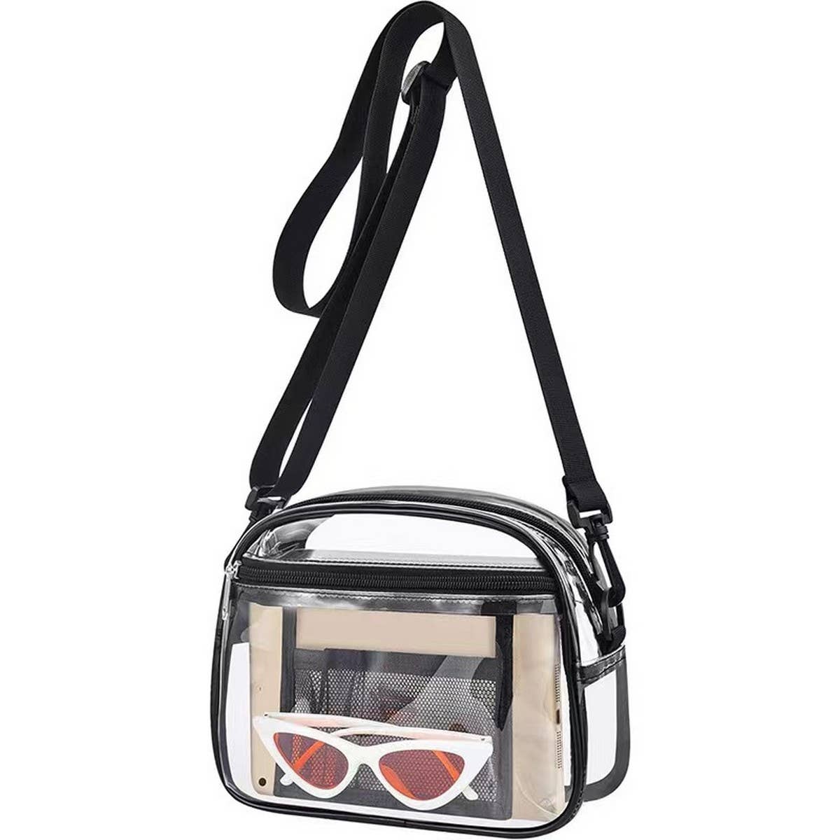 TRANSPARENT MULTIFUNCTIONAL CROSSBODY BAG Black