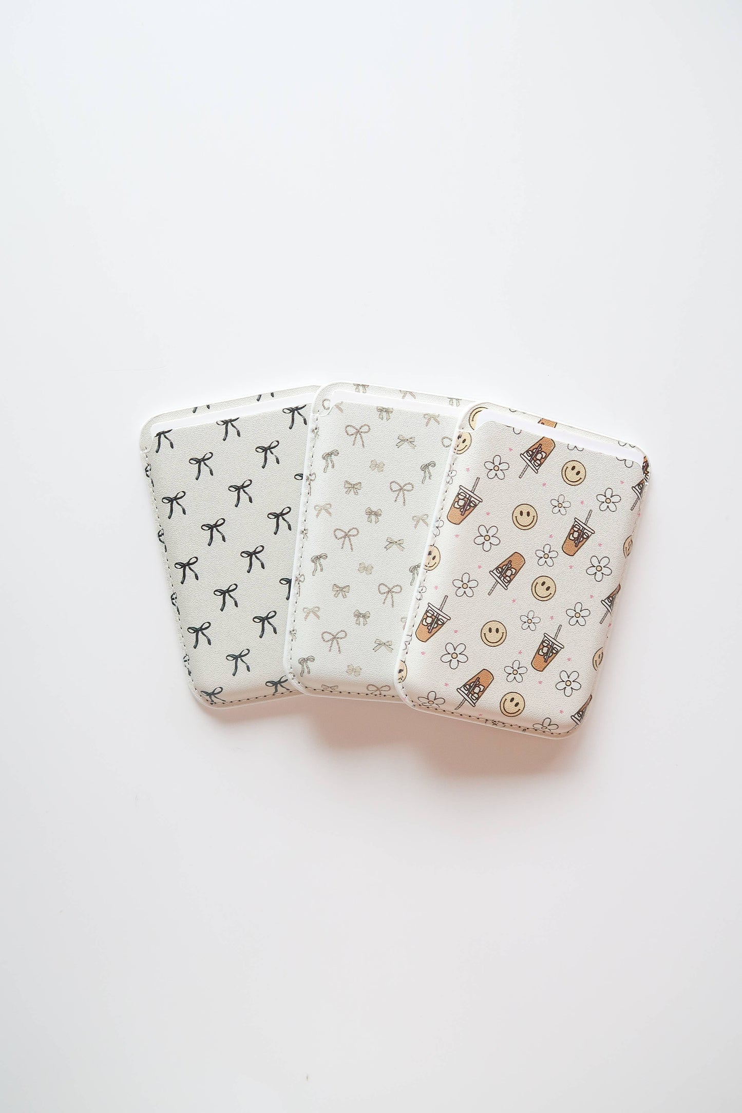 Magnet Phone Wallet, Magnetic card cash wallet: #5 Black Bow