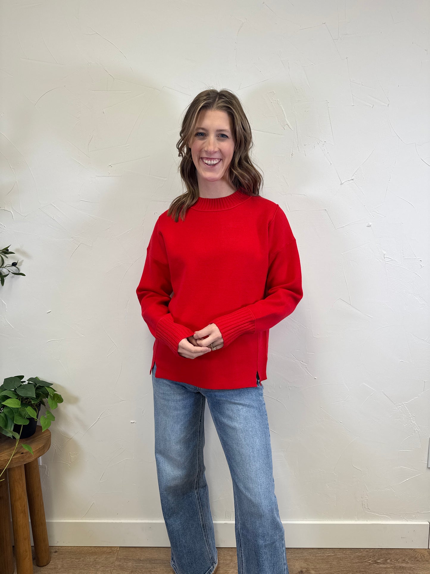 Mock Neck Pullover Sweater