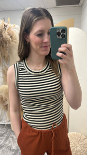 Striped Ribbed Tank Top