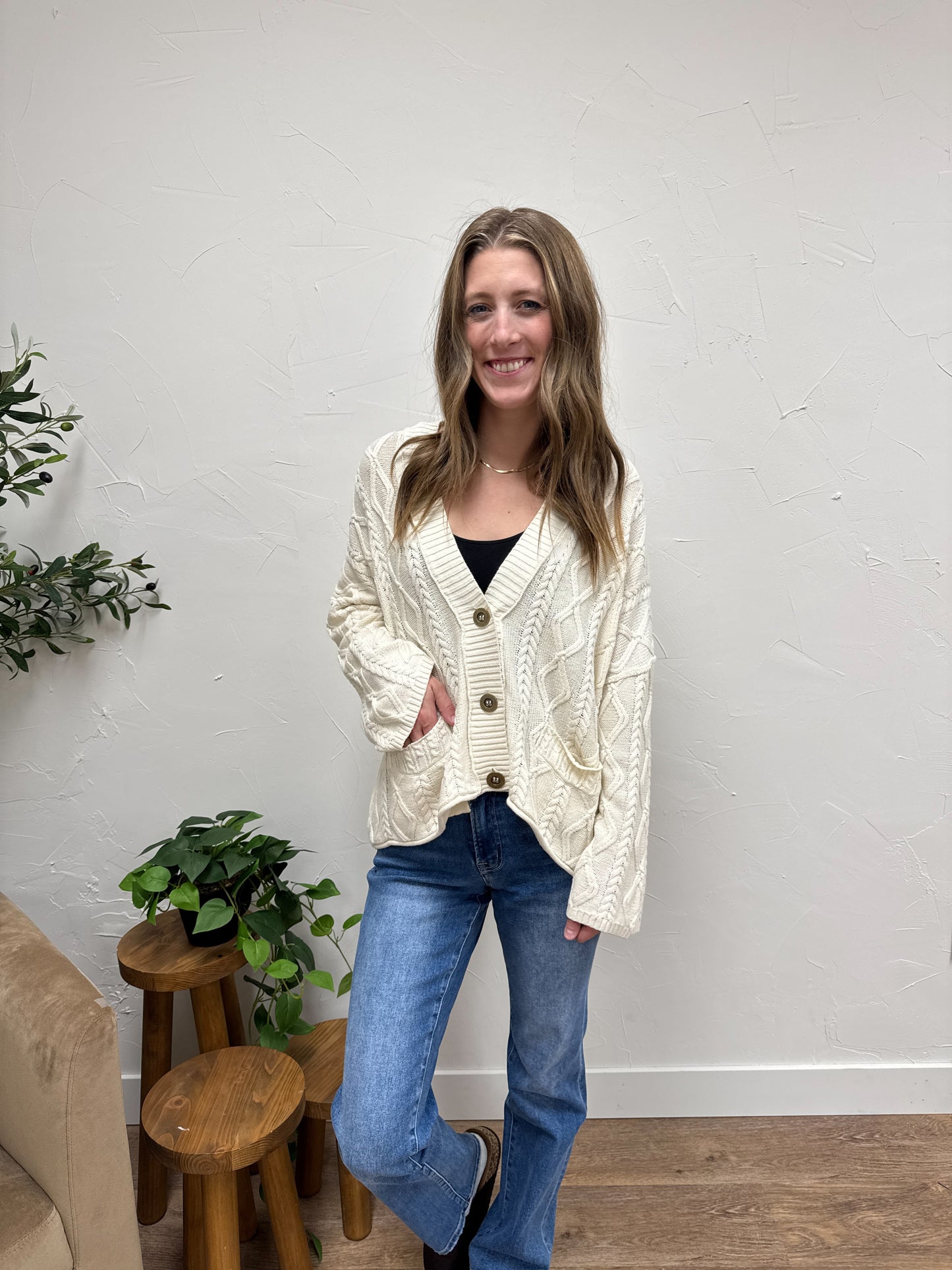 Anais Cable Knit Cardigan