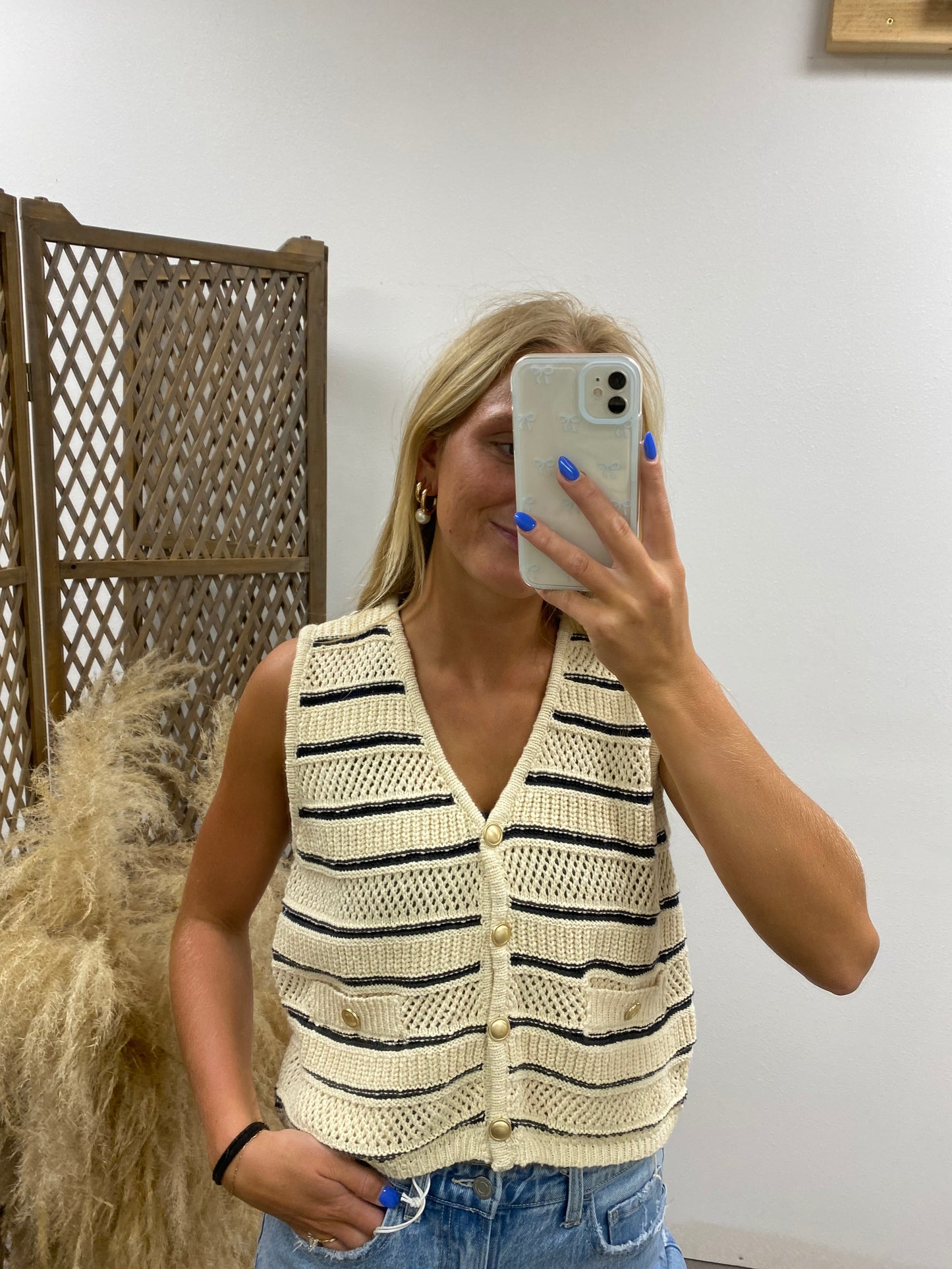 CROCHET STRIPED VEST