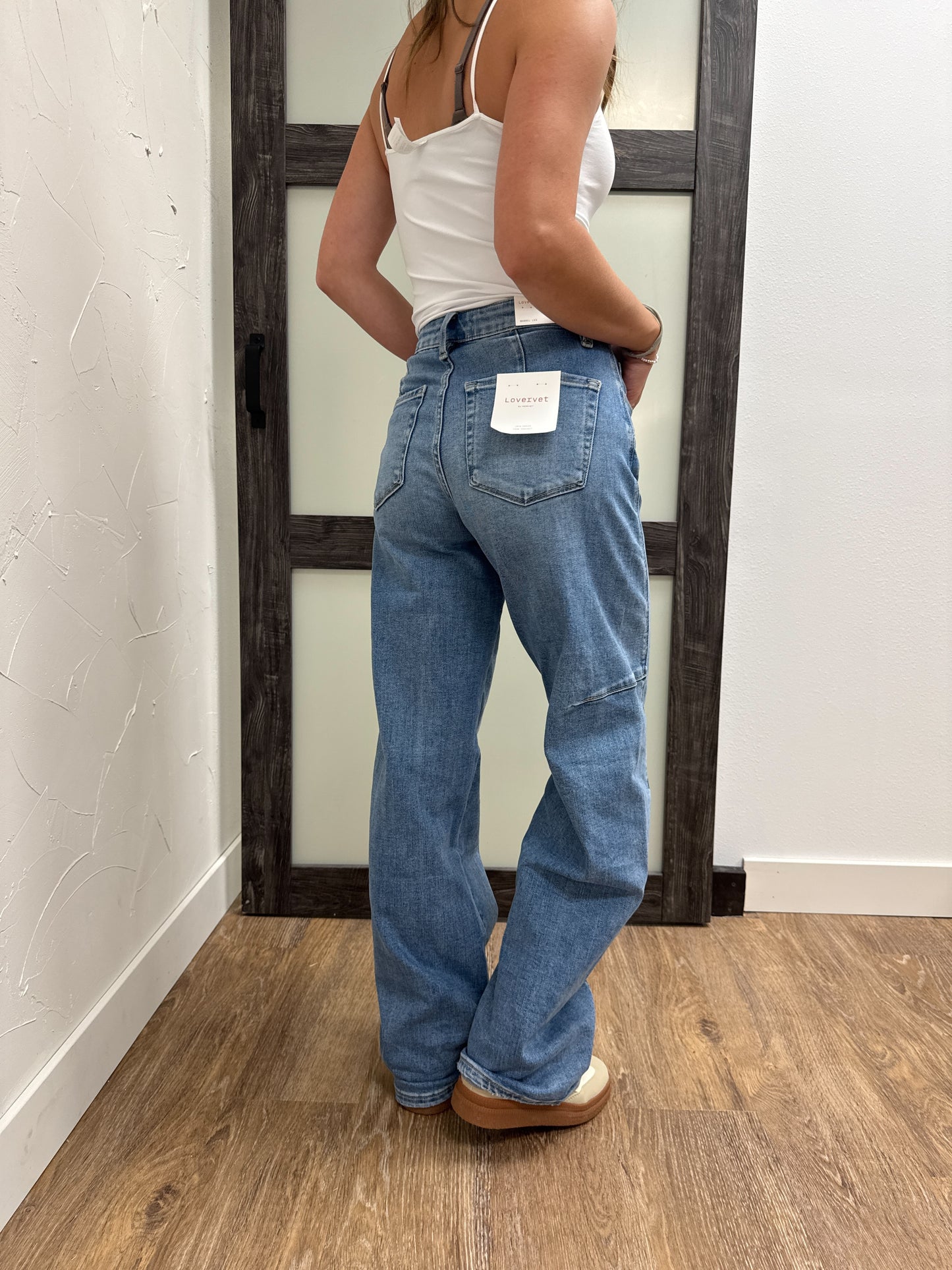 Super High Rise Wide Barrel Vervet Denim