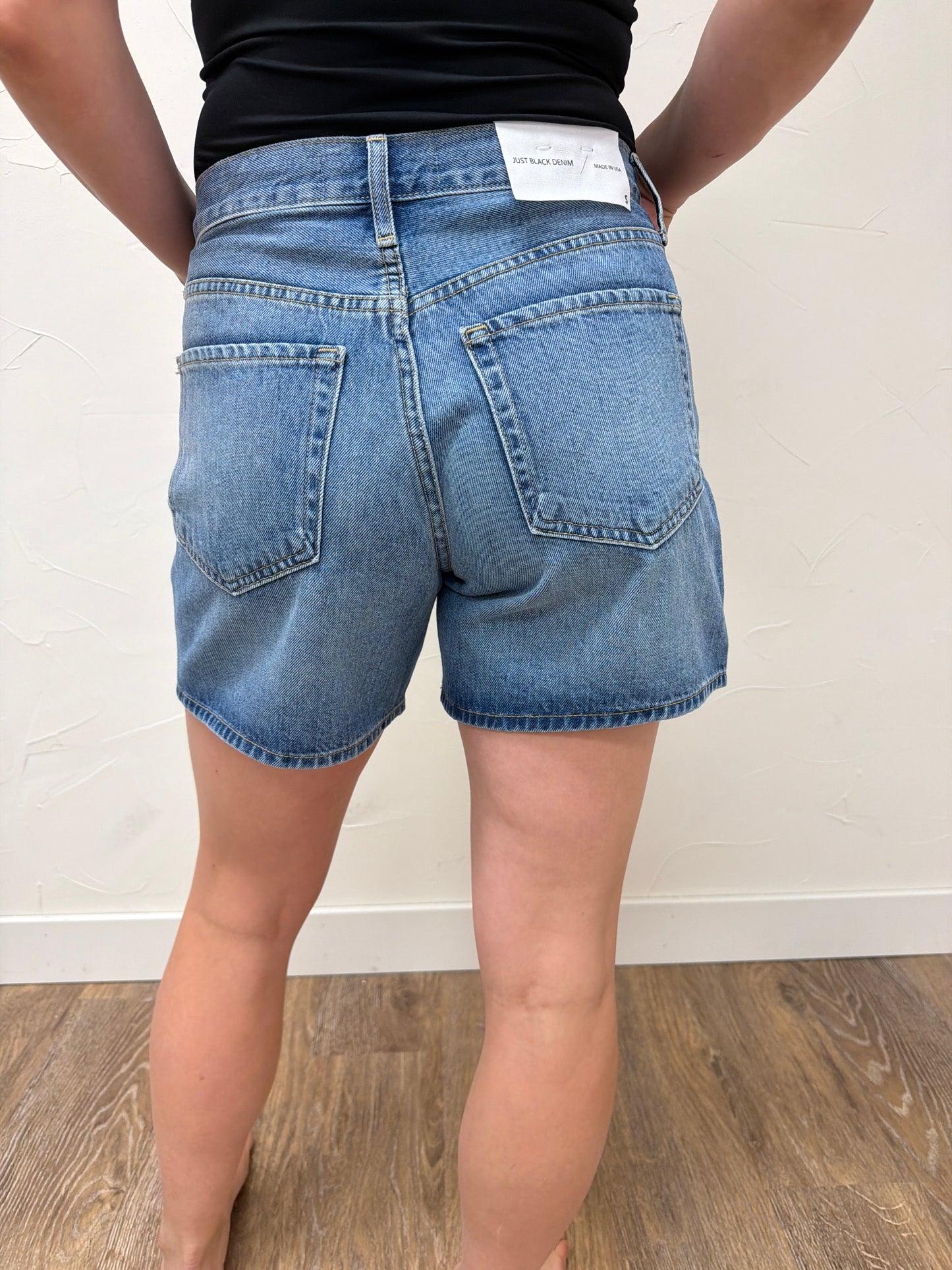 Light Weight Just Black Denim Shorts