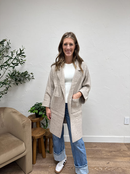 Open Front Knit Coat