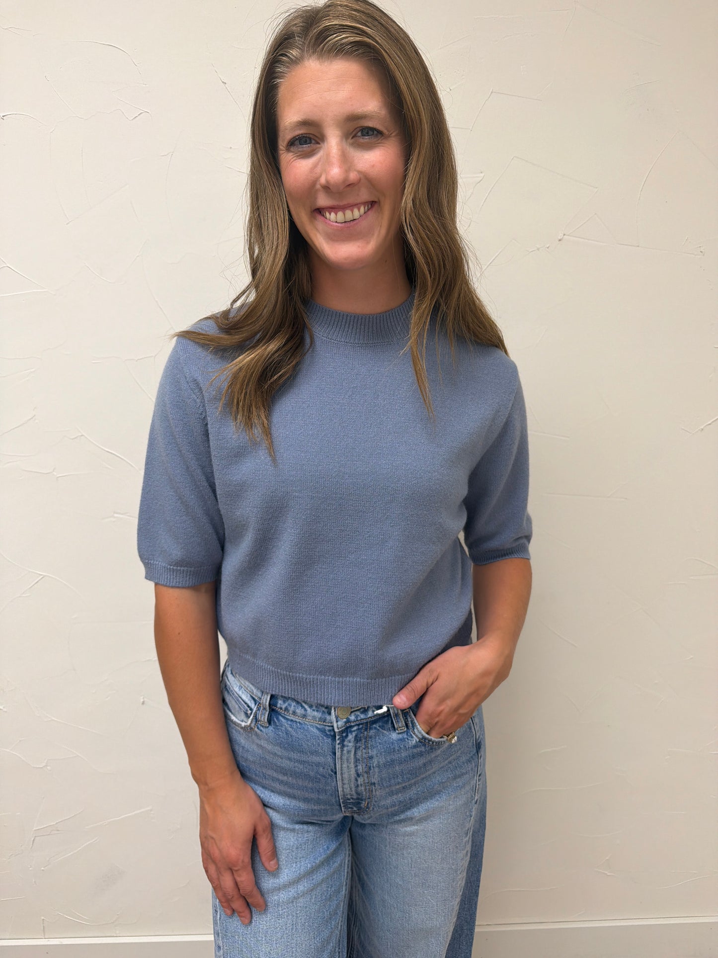 Short Sleeve Sweater Top