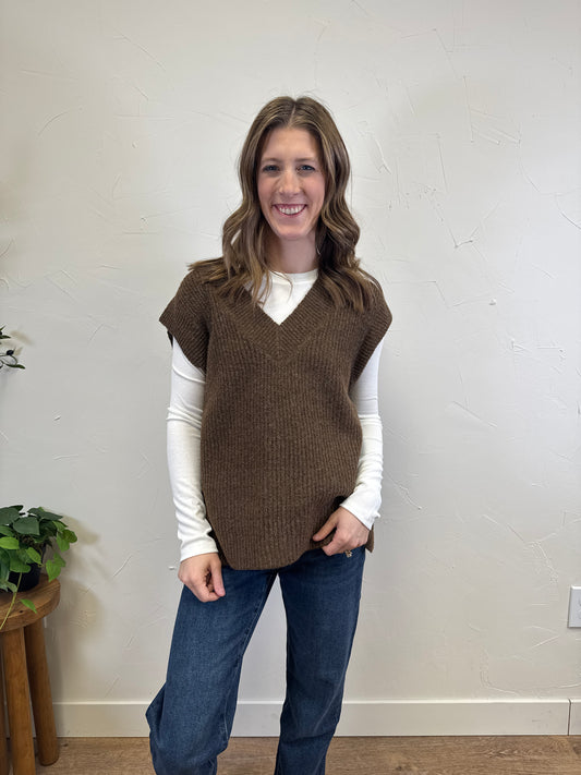 V-neck sweater vest