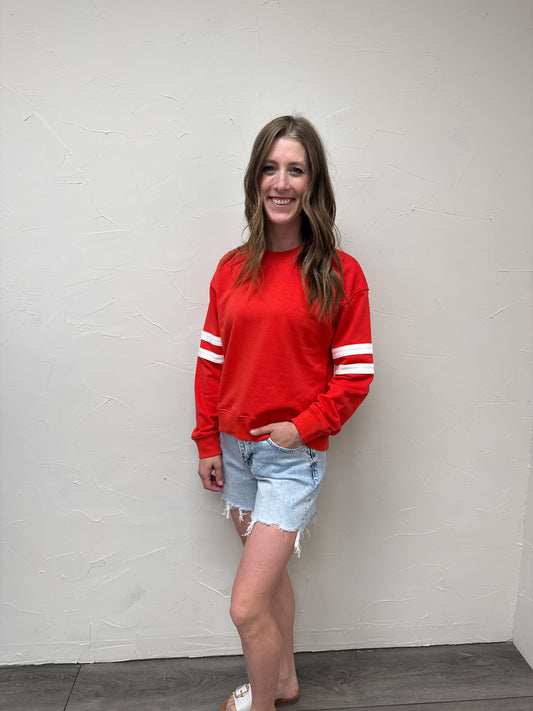 Varsity Striped Knit Pullover