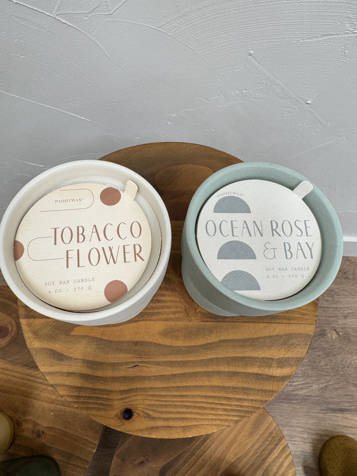 Matte Hoursglass Ceramic Paddywax Candle- Tobacco Flower