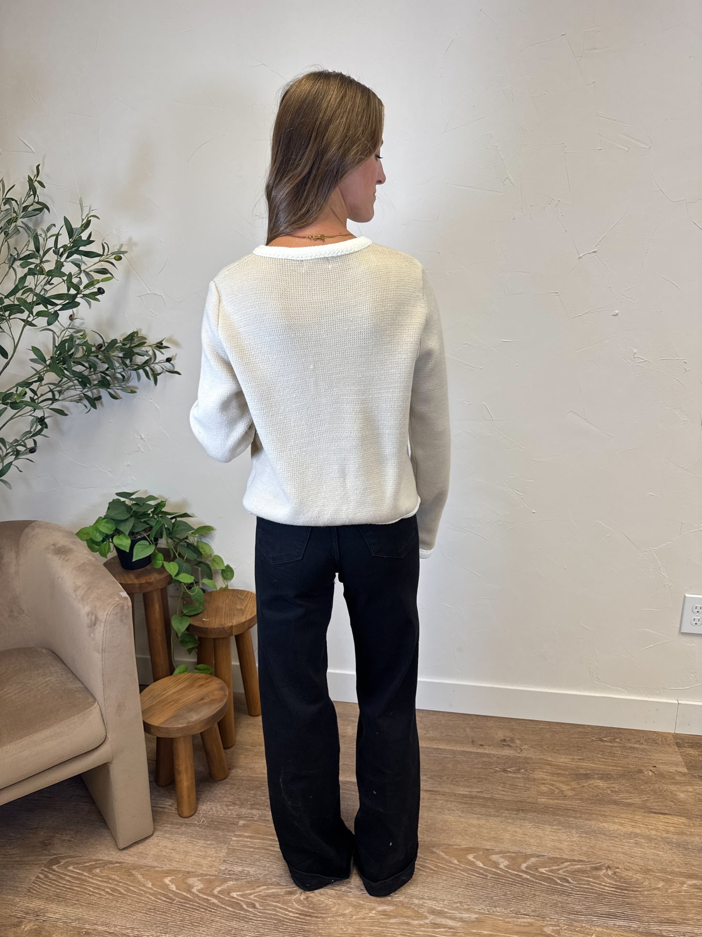 Knit Cardigan with Pocket Details