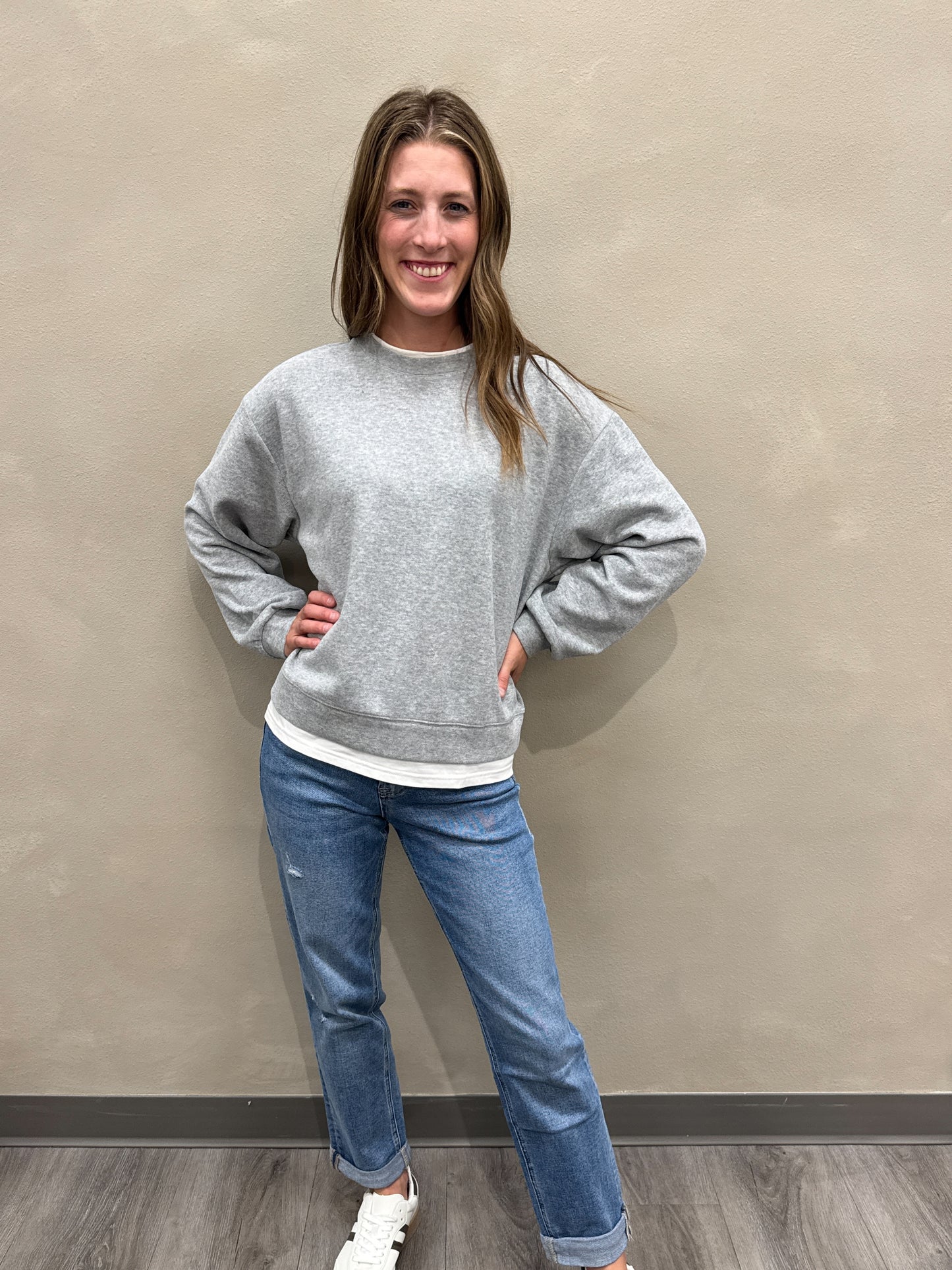 Always On Crew Twofer Pullover